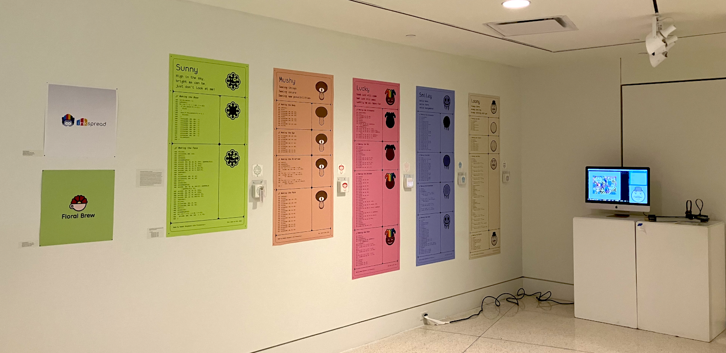 My section of the exhibition the day before the opening and subsequent popularity of the event.