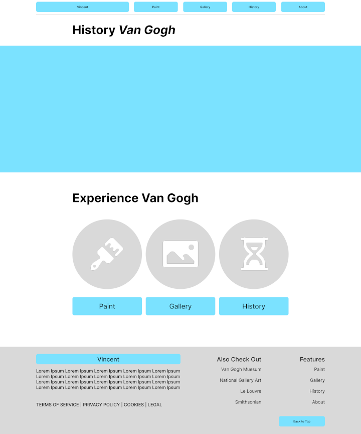 High Fidelity Mockup of the Timeline page.