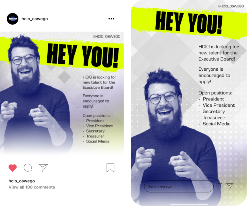Sample of an Instagram two page accordion post.