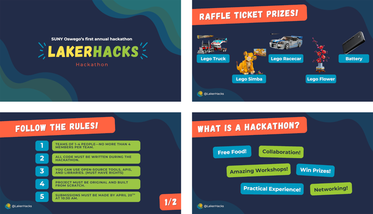 Four pages from the opening presentation.