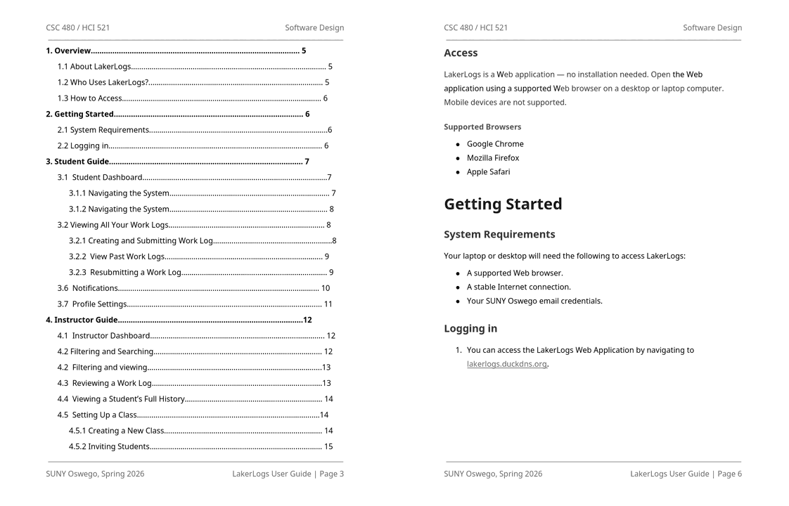 Pages 3 and 6 of the User Guide.